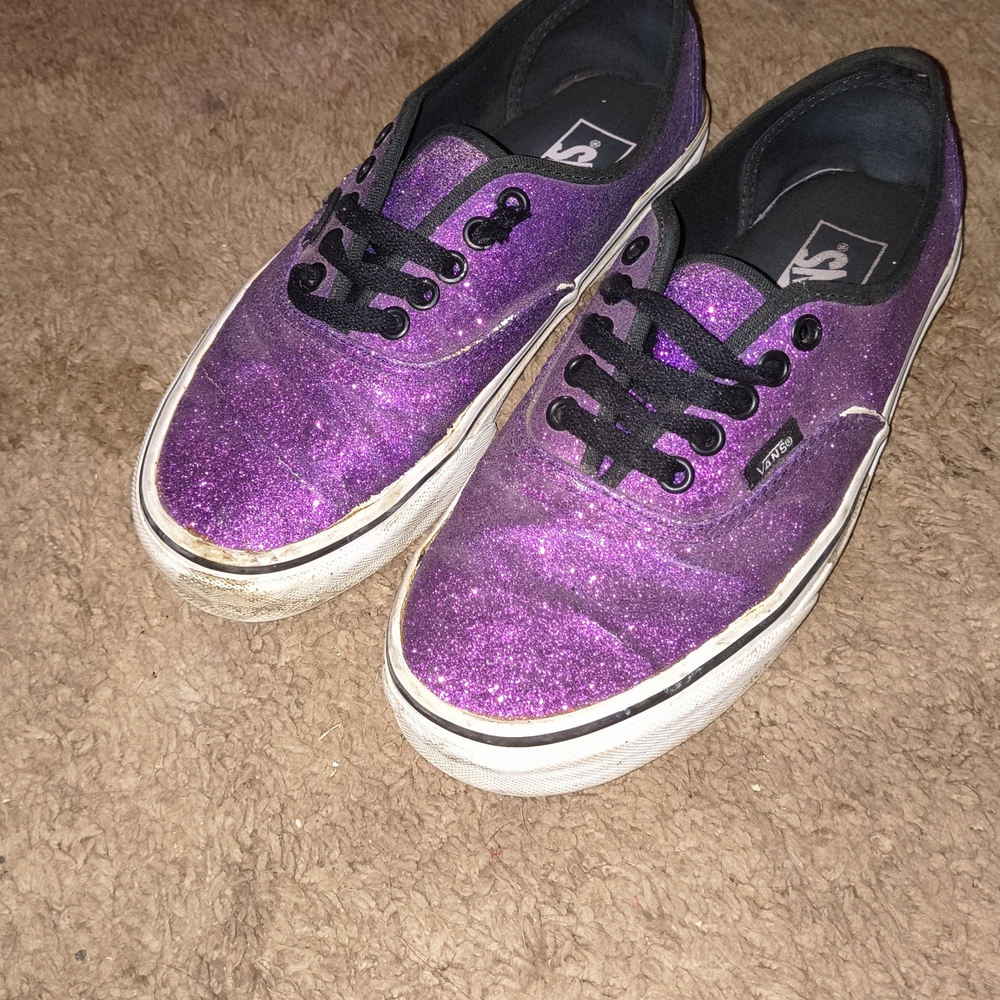 Vans Glitter Purple Low-Top Sneakers